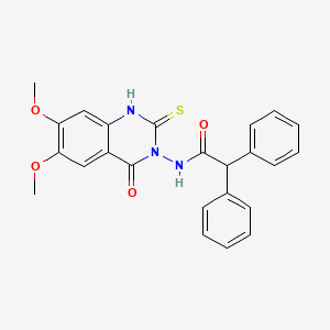 N-(6,7-dimethoxy-4-oxo-2-thioxo-1,4-dihydro-3(2H)-quinazolinyl)-2,2-diphenylacetamide