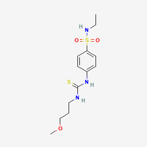 molecular formula C13H21N3O3S2 B4821579 N-ethyl-4-({[(3-methoxypropyl)amino]carbonothioyl}amino)benzenesulfonamide 