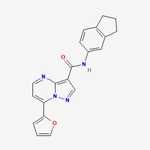 N~3~-(2,3-DIHYDRO-1H-INDEN-5-YL)-7-(2-FURYL)PYRAZOLO[1,5-A]PYRIMIDINE-3-CARBOXAMIDE