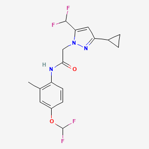 2-[3-cyclopropyl-5-(difluoromethyl)-1H-pyrazol-1-yl]-N-[4-(difluoromethoxy)-2-methylphenyl]acetamide