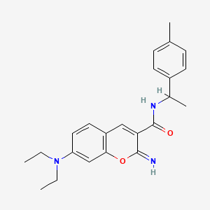 7-(diethylamino)-2-imino-N-[1-(4-methylphenyl)ethyl]-2H-chromene-3-carboxamide