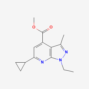 molecular formula C14H17N3O2 B4821654 methyl 6-cyclopropyl-1-ethyl-3-methyl-1H-pyrazolo[3,4-b]pyridine-4-carboxylate 