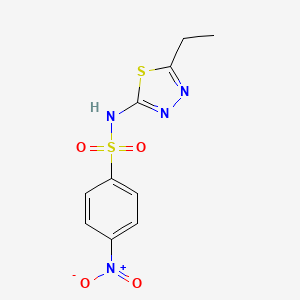 molecular formula C10H10N4O4S2 B4821660 N-(5-ethyl-1,3,4-thiadiazol-2-yl)-4-nitrobenzenesulfonamide 