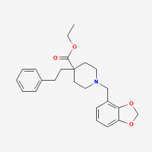 molecular formula C24H29NO4 B4821668 ethyl 1-(1,3-benzodioxol-4-ylmethyl)-4-(2-phenylethyl)-4-piperidinecarboxylate 