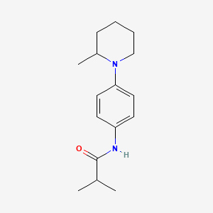 2-methyl-N-[4-(2-methylpiperidin-1-yl)phenyl]propanamide