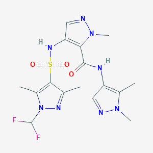 4-({[1-(difluoromethyl)-3,5-dimethyl-1H-pyrazol-4-yl]sulfonyl}amino)-N-(1,5-dimethyl-1H-pyrazol-4-yl)-1-methyl-1H-pyrazole-5-carboxamide