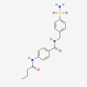 4-BUTANAMIDO-N-[(4-SULFAMOYLPHENYL)METHYL]BENZAMIDE