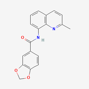 N-(2-methyl-8-quinolinyl)-1,3-benzodioxole-5-carboxamide