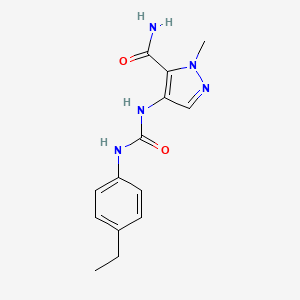 4-({[(4-ethylphenyl)amino]carbonyl}amino)-1-methyl-1H-pyrazole-5-carboxamide