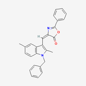 (4E)-4-[(1-benzyl-2,5-dimethylindol-3-yl)methylidene]-2-phenyl-1,3-oxazol-5-one