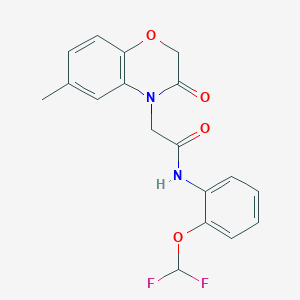 N-[2-(difluoromethoxy)phenyl]-2-(6-methyl-3-oxo-2,3-dihydro-4H-1,4-benzoxazin-4-yl)acetamide