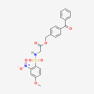 4-benzoylbenzyl N-[(4-methoxy-2-nitrophenyl)sulfonyl]glycinate