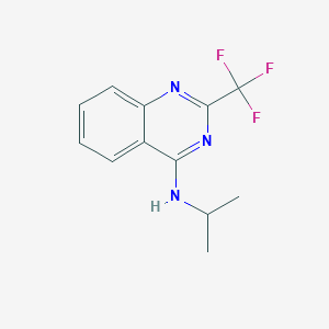 molecular formula C12H12F3N3 B4821830 N-propan-2-yl-2-(trifluoromethyl)quinazolin-4-amine 