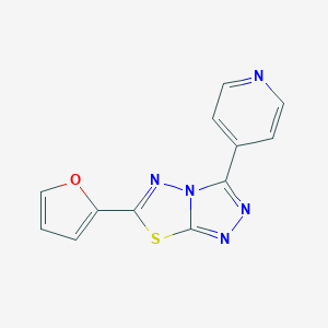 molecular formula C12H7N5OS B482186 6-(2-Furyl)-3-(4-pyridinyl)[1,2,4]triazolo[3,4-b][1,3,4]thiadiazole CAS No. 143700-71-4