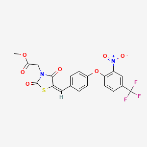 methyl [(5E)-5-{4-[2-nitro-4-(trifluoromethyl)phenoxy]benzylidene}-2,4-dioxo-1,3-thiazolidin-3-yl]acetate