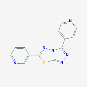 molecular formula C13H8N6S B482187 6-(3-Pyridinyl)-3-(4-pyridinyl)[1,2,4]triazolo[3,4-b][1,3,4]thiadiazole CAS No. 143700-72-5