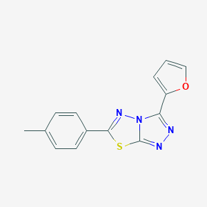 molecular formula C14H10N4OS B482189 3-(2-Furyl)-6-(4-methylphenyl)[1,2,4]triazolo[3,4-b][1,3,4]thiadiazole CAS No. 843623-80-3