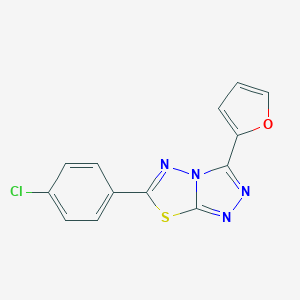 6-(4-Chlorophenyl)-3-(2-furyl)[1,2,4]triazolo[3,4-b][1,3,4]thiadiazole