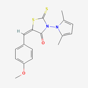 3-(2,5-dimethyl-1H-pyrrol-1-yl)-5-(4-methoxybenzylidene)-2-thioxo-1,3-thiazolidin-4-one