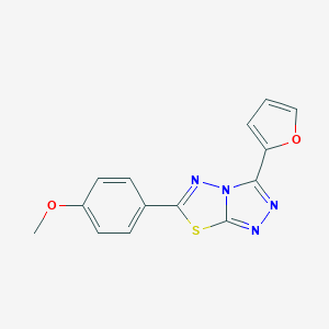 4-[3-(2-Furyl)[1,2,4]triazolo[3,4-b][1,3,4]thiadiazol-6-yl]phenyl methyl ether