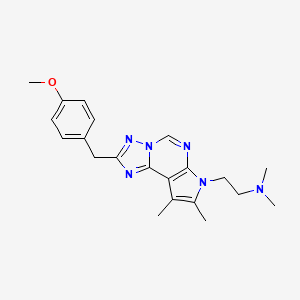 2-[2-(4-methoxybenzyl)-8,9-dimethyl-7H-pyrrolo[3,2-e][1,2,4]triazolo[1,5-c]pyrimidin-7-yl]-N,N-dimethylethanamine