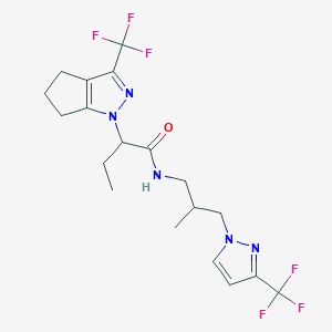 N~1~-{2-METHYL-3-[3-(TRIFLUOROMETHYL)-1H-PYRAZOL-1-YL]PROPYL}-2-[3-(TRIFLUOROMETHYL)-5,6-DIHYDROCYCLOPENTA[C]PYRAZOL-1(4H)-YL]BUTANAMIDE