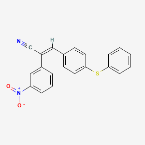 molecular formula C21H14N2O2S B4821957 2-(3-nitrophenyl)-3-[4-(phenylthio)phenyl]acrylonitrile 