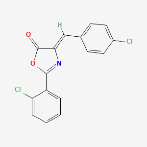 (4Z)-2-(2-CHLOROPHENYL)-4-[(4-CHLOROPHENYL)METHYLIDENE]-4,5-DIHYDRO-1,3-OXAZOL-5-ONE