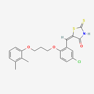 molecular formula C21H20ClNO3S2 B4821982 5-{5-chloro-2-[3-(2,3-dimethylphenoxy)propoxy]benzylidene}-2-thioxo-1,3-thiazolidin-4-one 