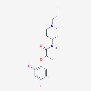 molecular formula C17H24F2N2O2 B4821990 2-(2,4-difluorophenoxy)-N-(1-propyl-4-piperidinyl)propanamide 