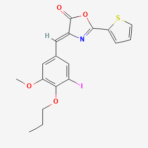 4-(3-iodo-5-methoxy-4-propoxybenzylidene)-2-(2-thienyl)-1,3-oxazol-5(4H)-one