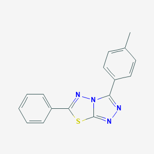 molecular formula C16H12N4S B482200 3-(4-Methylphenyl)-6-phenyl[1,2,4]triazolo[3,4-b][1,3,4]thiadiazole CAS No. 113486-83-2