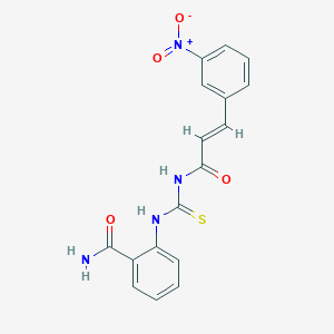 molecular formula C17H14N4O4S B4822005 2-[({[3-(3-nitrophenyl)acryloyl]amino}carbonothioyl)amino]benzamide 