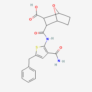 3-({[3-(aminocarbonyl)-5-benzyl-2-thienyl]amino}carbonyl)-7-oxabicyclo[2.2.1]heptane-2-carboxylic acid