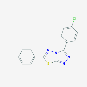 molecular formula C16H11ClN4S B482204 3-(4-Chlorophenyl)-6-(4-methylphenyl)[1,2,4]triazolo[3,4-b][1,3,4]thiadiazole CAS No. 120187-05-5