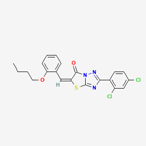 5-(2-butoxybenzylidene)-2-(2,4-dichlorophenyl)[1,3]thiazolo[3,2-b][1,2,4]triazol-6(5H)-one