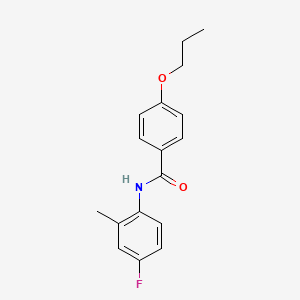 molecular formula C17H18FNO2 B4822052 N-(4-fluoro-2-methylphenyl)-4-propoxybenzamide 