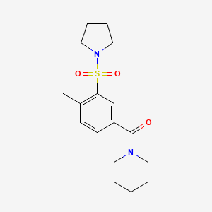 1-[4-methyl-3-(pyrrolidin-1-ylsulfonyl)benzoyl]piperidine