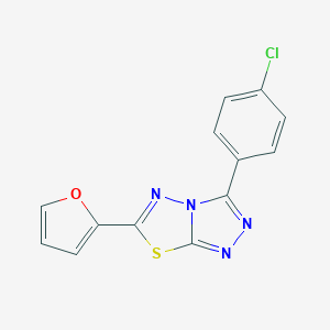 molecular formula C13H7ClN4OS B482207 3-(4-Chlorophenyl)-6-(2-furyl)[1,2,4]triazolo[3,4-b][1,3,4]thiadiazole CAS No. 799823-92-0