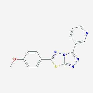 methyl 4-[3-(3-pyridinyl)[1,2,4]triazolo[3,4-b][1,3,4]thiadiazol-6-yl]phenyl ether