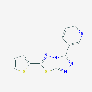 molecular formula C12H7N5S2 B482212 3-(3-Pyridinyl)-6-(2-thienyl)[1,2,4]triazolo[3,4-b][1,3,4]thiadiazole CAS No. 573936-54-6