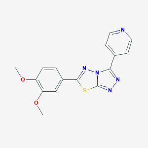 molecular formula C16H13N5O2S B482216 6-(3,4-Dimethoxyphenyl)-3-(4-pyridinyl)[1,2,4]triazolo[3,4-b][1,3,4]thiadiazole CAS No. 573946-69-7