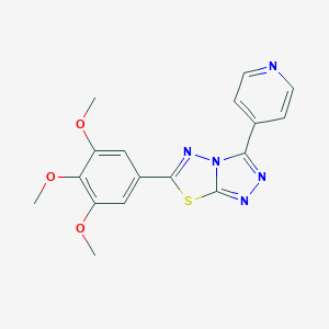 molecular formula C17H15N5O3S B482217 3-(4-Pyridinyl)-6-(3,4,5-trimethoxyphenyl)[1,2,4]triazolo[3,4-b][1,3,4]thiadiazole CAS No. 380203-36-1