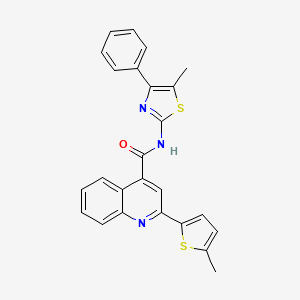 N-(5-methyl-4-phenyl-1,3-thiazol-2-yl)-2-(5-methyl-2-thienyl)-4-quinolinecarboxamide