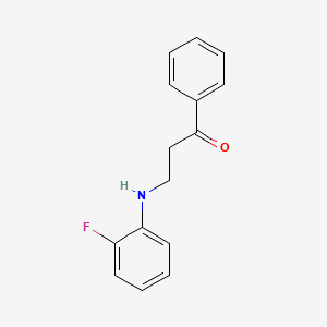 3-[(2-fluorophenyl)amino]-1-phenylpropan-1-one