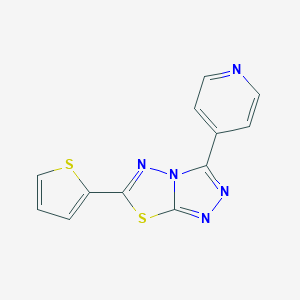 molecular formula C12H7N5S2 B482220 3-(4-Pyridinyl)-6-(2-thienyl)[1,2,4]triazolo[3,4-b][1,3,4]thiadiazole CAS No. 537016-75-4