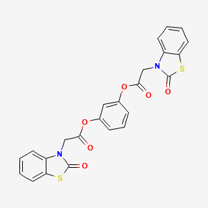 molecular formula C24H16N2O6S2 B4822203 1,3-phenylene bis[(2-oxo-1,3-benzothiazol-3(2H)-yl)acetate] 