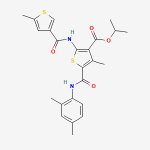 isopropyl 5-{[(2,4-dimethylphenyl)amino]carbonyl}-4-methyl-2-{[(5-methyl-3-thienyl)carbonyl]amino}-3-thiophenecarboxylate