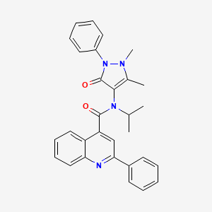 N-(1,5-dimethyl-3-oxo-2-phenyl-2,3-dihydro-1H-pyrazol-4-yl)-N-isopropyl-2-phenyl-4-quinolinecarboxamide