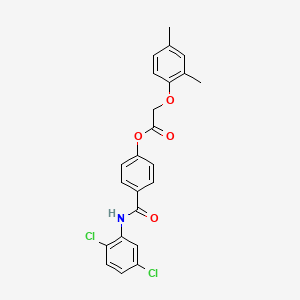 molecular formula C23H19Cl2NO4 B4822245 4-{[(2,5-dichlorophenyl)amino]carbonyl}phenyl (2,4-dimethylphenoxy)acetate 